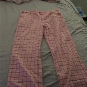 NEVER WORN pink plaid pants